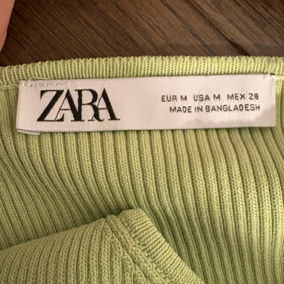 Green Ribbed Zara Tank Top - Picture 3 of 3